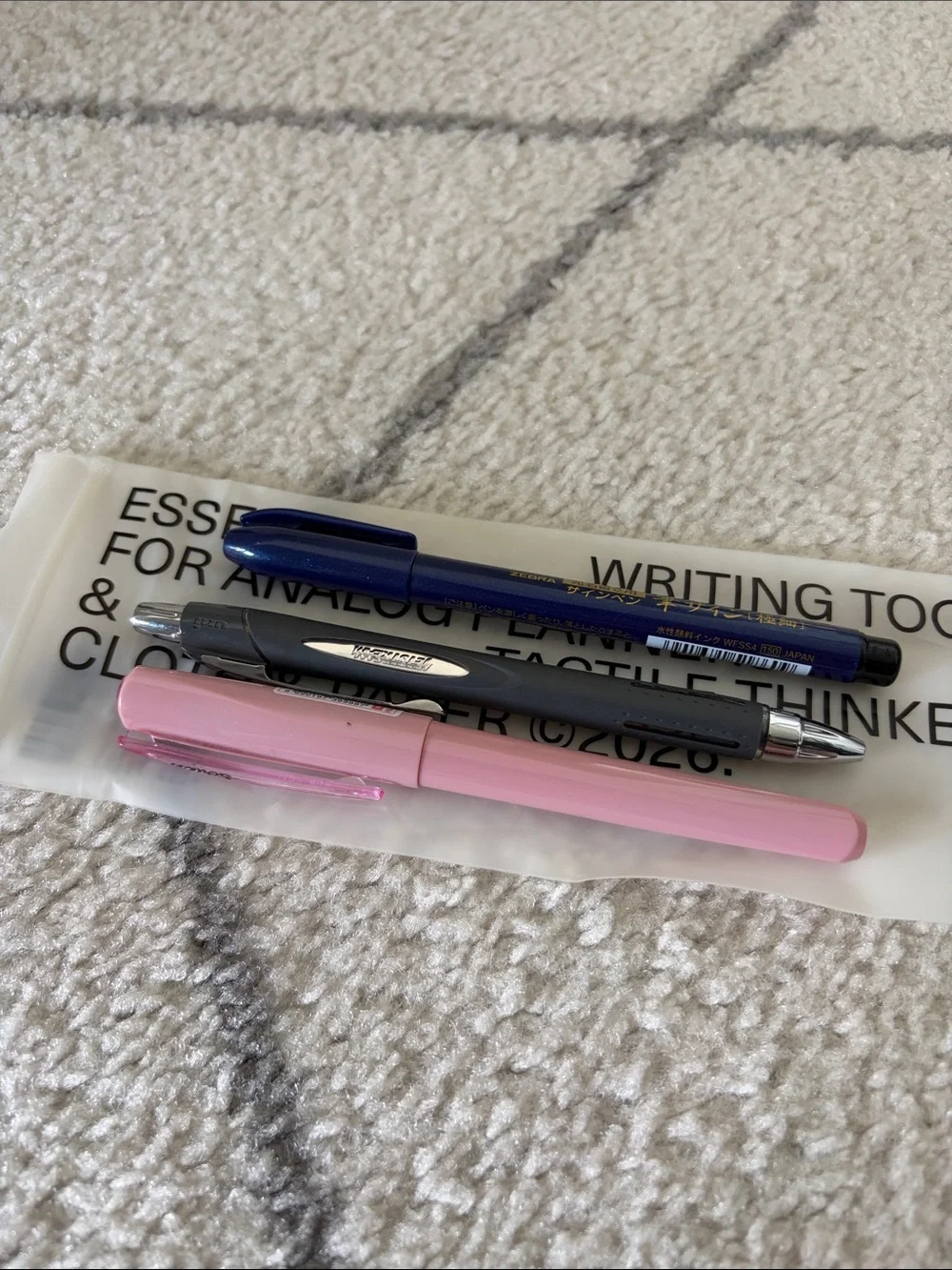Cloth & Paper Set of Three Sub Box Pens